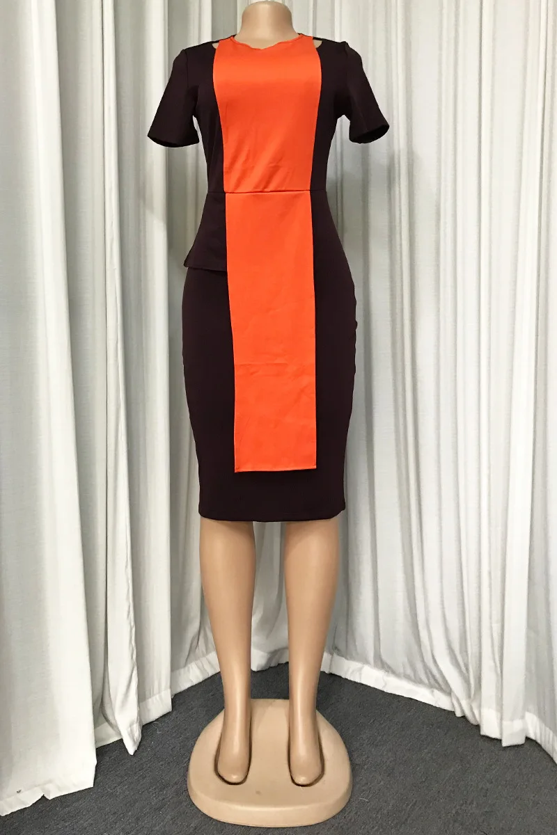 Летние африканские платья для женщин коричневые красные Дашики юбка с принтом в