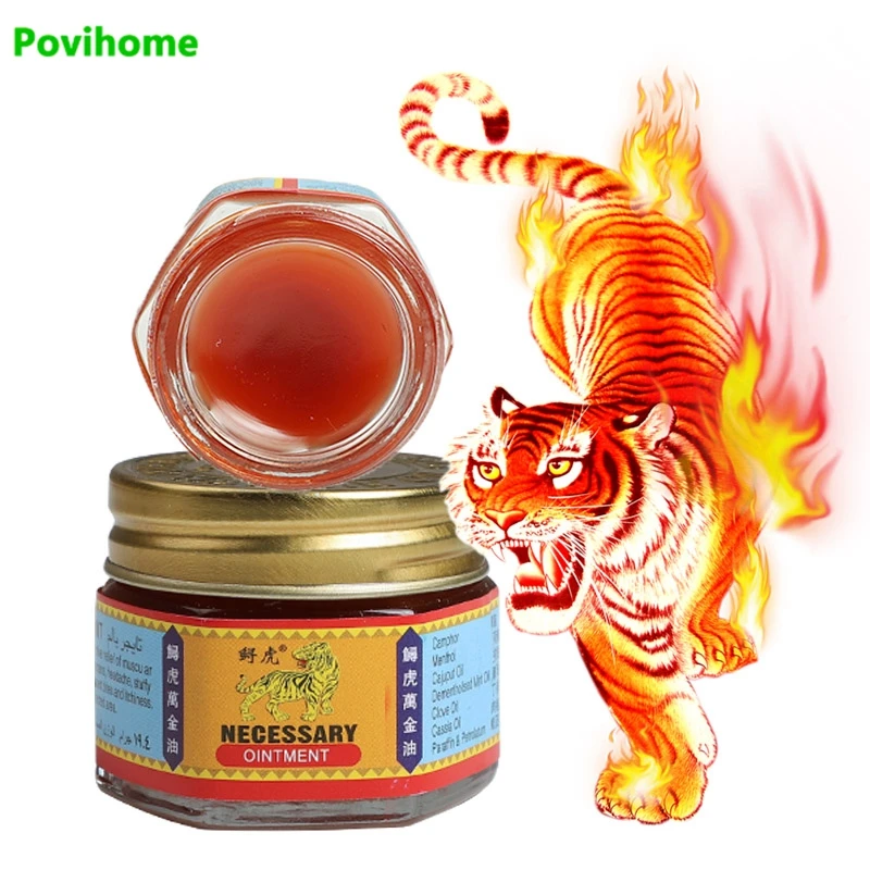 

1pcs Red Tiger Balm Ointment Arthritis Rheumatism Joint Muscle Rub Aches Pain Relief Cream Cooling Oil For itching Herbal Patch