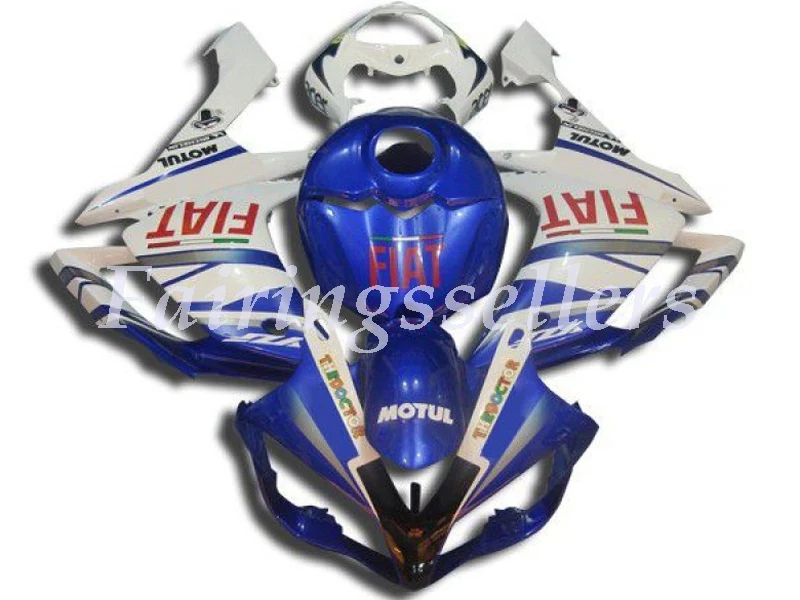 4 бесплатные подарки ABS Полный Танк обтекатель подходит для Yamaha YZF1000 R1 2007 2008 07 08 YZF R1 пользовательские обтекатели комплект синий и белый - Цвет: Blue and white