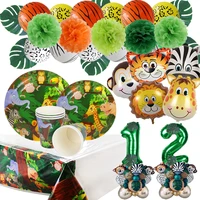 woodland party animals 1st birthday party decoration kids boy safari birthday party supplies jungle party decoration baby shower