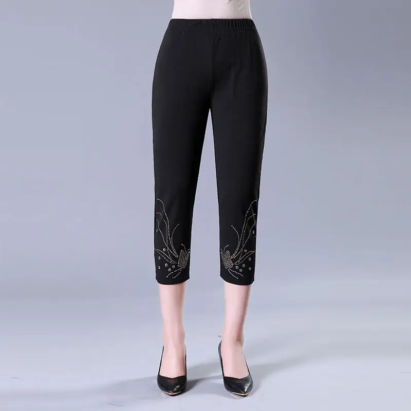 

Women Summer Black Loose Wide Leg Pants Femme Trousers Office Lady Wear Casual Slim Chic Pants Plus Size 5XL Pantalon Femme F186