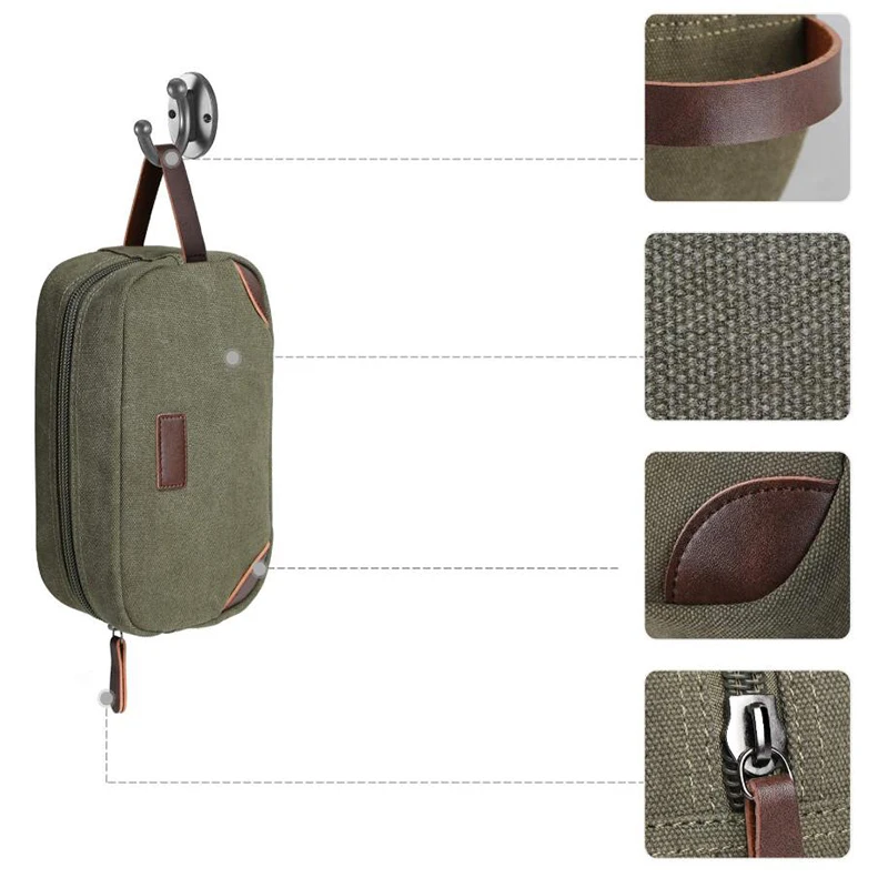 

New Men Hanging Makeup Bag Canvas Travel Organizer Cosmetic Bag For Women Necessaries Make Up Case Wash Toiletry Bag