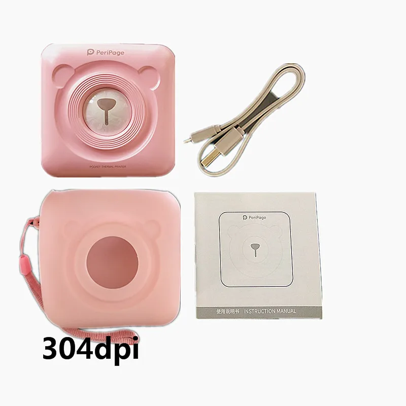 304 точек/дюйм без чернил Карманный Термопринтер для фото Портативный Bluetooth Peripage