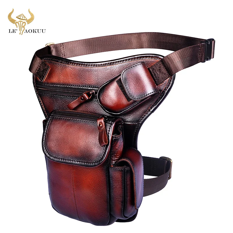 Мужская Дорожная сумка мессенджер из натуральной кожи с ремнем для вина|Поясные