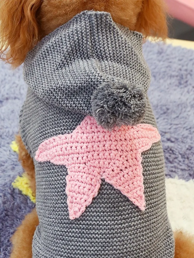

Dog Clothes Winter Clothes Pet Supplies Clothing Puppy Cat Starfish Sweater Thick Spring and Autumn Dog Clothes for Medium Dogs