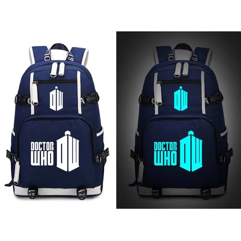 Светящийся рюкзак с USB-разъемом для мужчин и женщин школьный ранец принтом Доктор