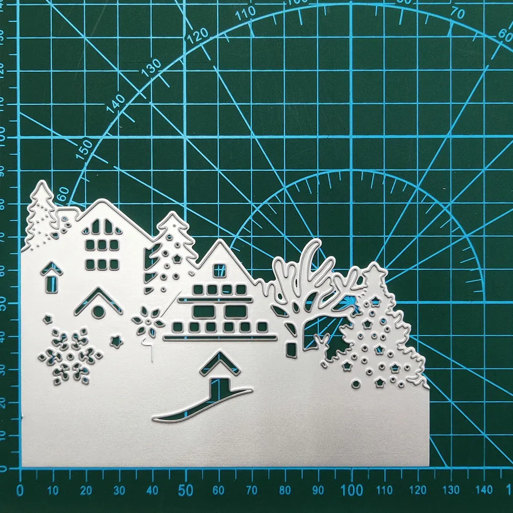 

3pcs Stencil Handmade Portable High Carbon Steel Decorative Embossing Cutting Die Scrapbooking DIY Gift Christmas Card Silver