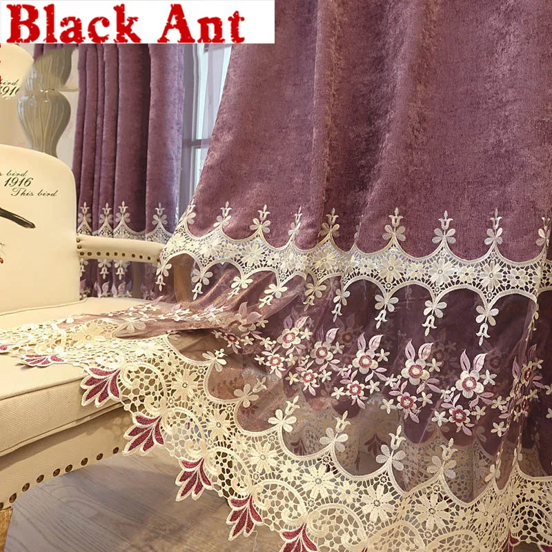 Европейские занавески для фотографий занавеска с цветочной вышивкой ткань окна