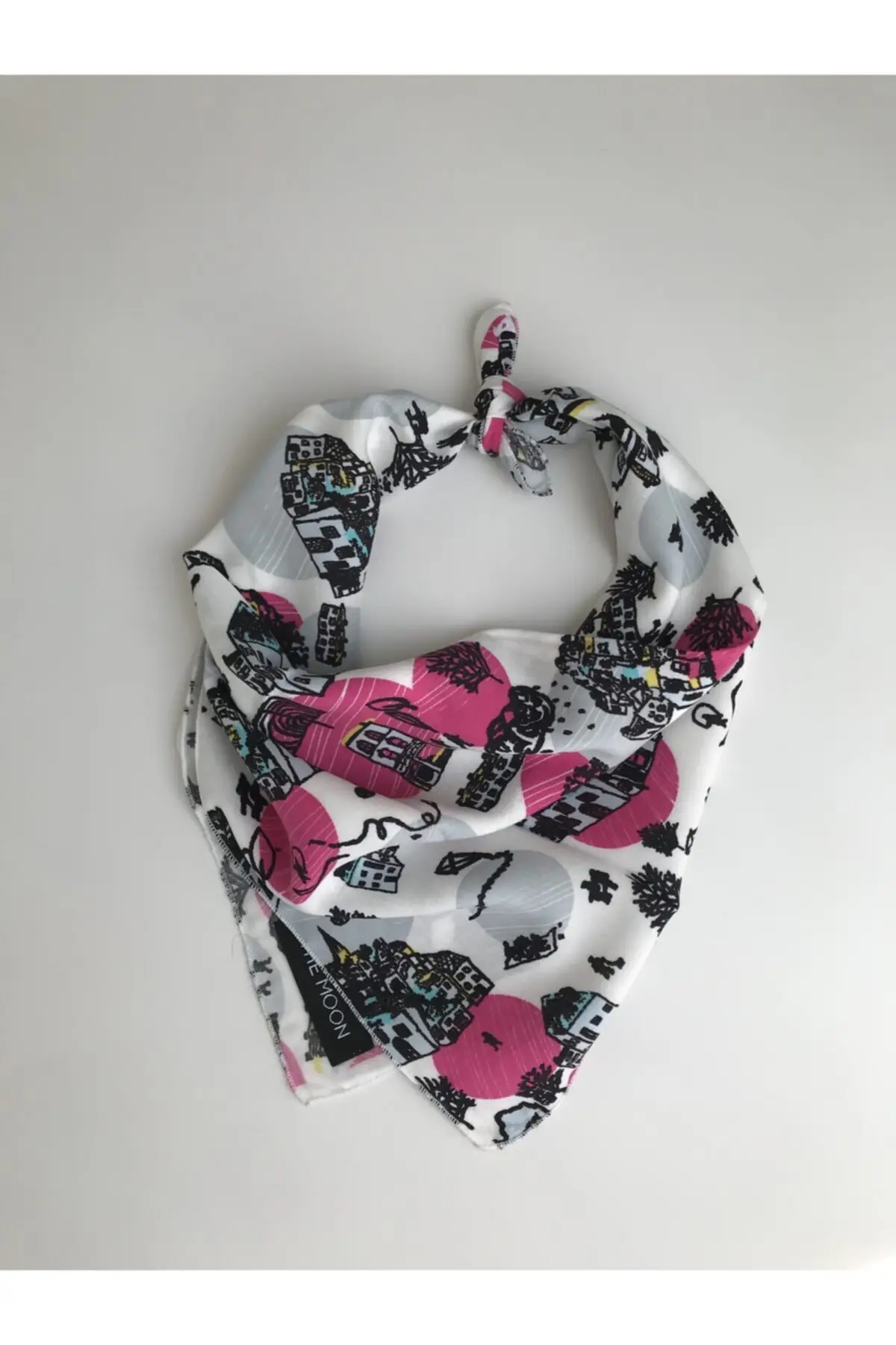 

Women's White Neighborhood Cotton Scarf