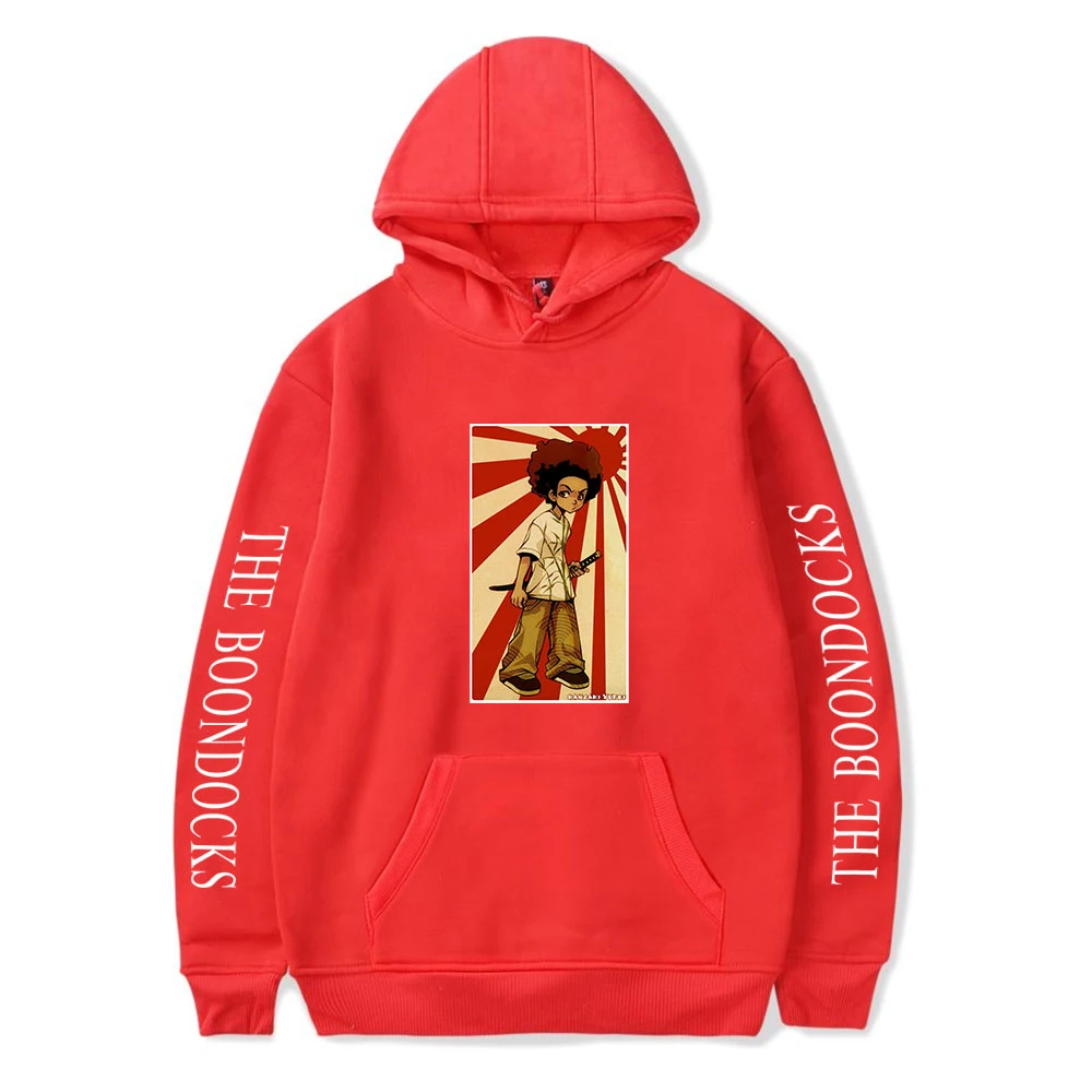 

Creative The Boondocks Hoodies Hip Hop Fashion Men Sweatshirt Streetwear Popular Pullover Tops TV Series The Boondocks Hoodies