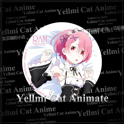 1 шт. аниме Re:Life в другом мире от zero Субару Нацуки значки Rem Ram брошь круглые Супер