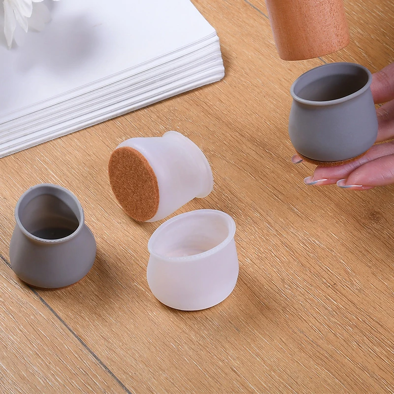 4 шт. силиконовые фетровые Чехлы для ножек стула | Дом и сад