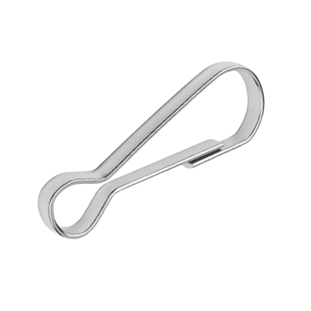 

100pcs Stainless Steel Carabiners Spring Snap Clasp Outdoor Hardware 16/20/28/32/40mm for Climbing Caving Hiking Fishing Acces