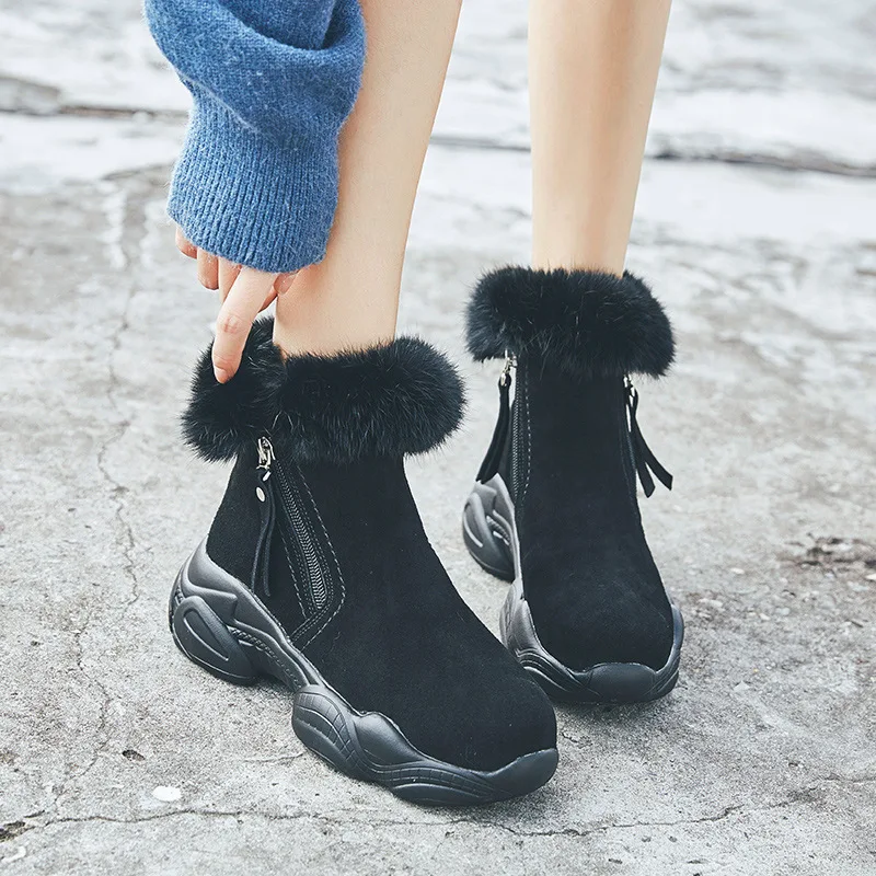 SWONCO/сапоги из натуральной кожи зимняя обувь с высоким берцем женские кроссовки