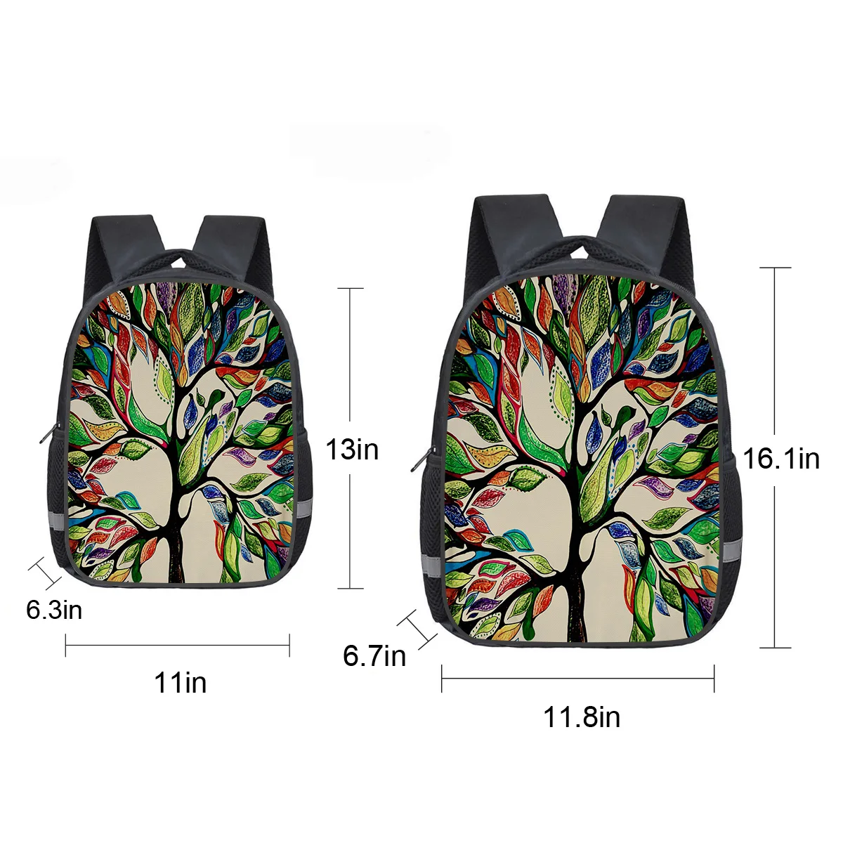 Листья абстрактного Древа Жизни для детей и взрослых школьный рюкзак