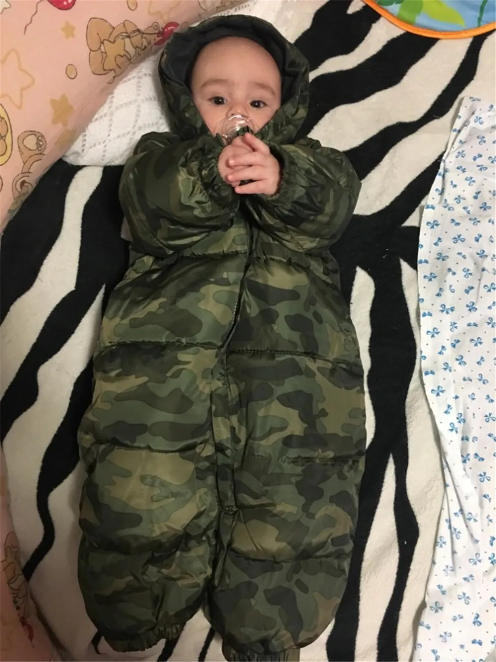 LILIGIRL/Зимний камуфляжный комбинезон для маленьких мальчиков; теплый Детский комбинезон с капюшоном; плотная фланелевая хлопковая одежда для маленьких девочек; пальто