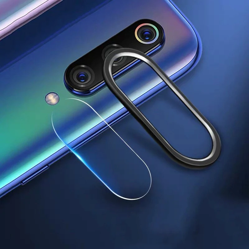 Защитное металлическое кольцо для камеры Xiaomi Mi 9 SE стекло для камеры Xiaomi Mi 9 SE защитное закаленное стекло для объектива камеры - Цвет: Черный