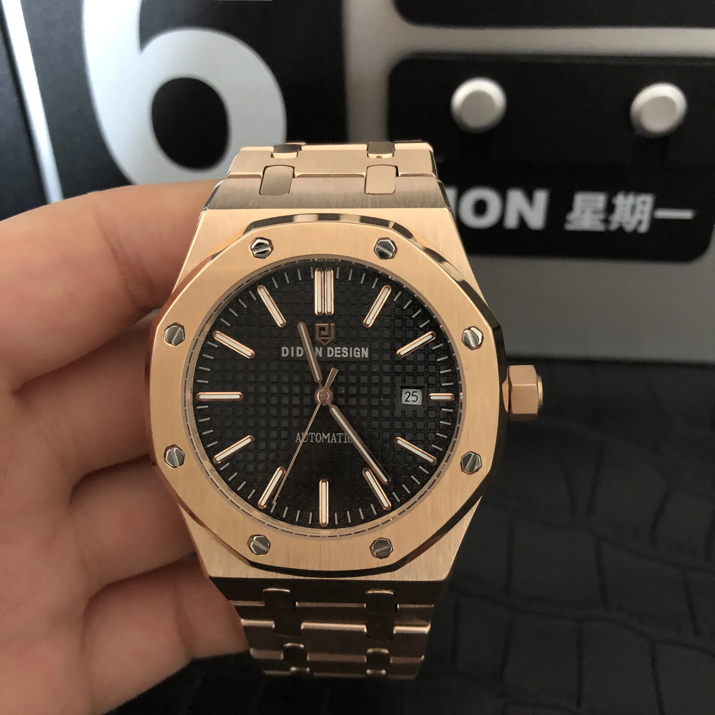 Мужские Роскошные брендовые автоматические механические часы модные деловые