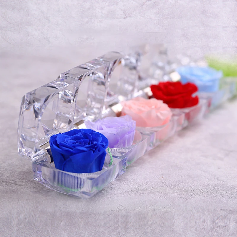 

Gift Box Preserved Rose Dried Flowers Artificial Flower Ring Box DIY Bedroom Home Decor Gifts To Girlfriend Mother's Day