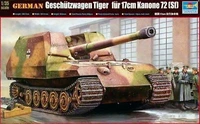 trumpeter 00378 135 ger gesch%c3%bctzwagen tiger 17cm k72 sh tank armored model kit th06762 smt6