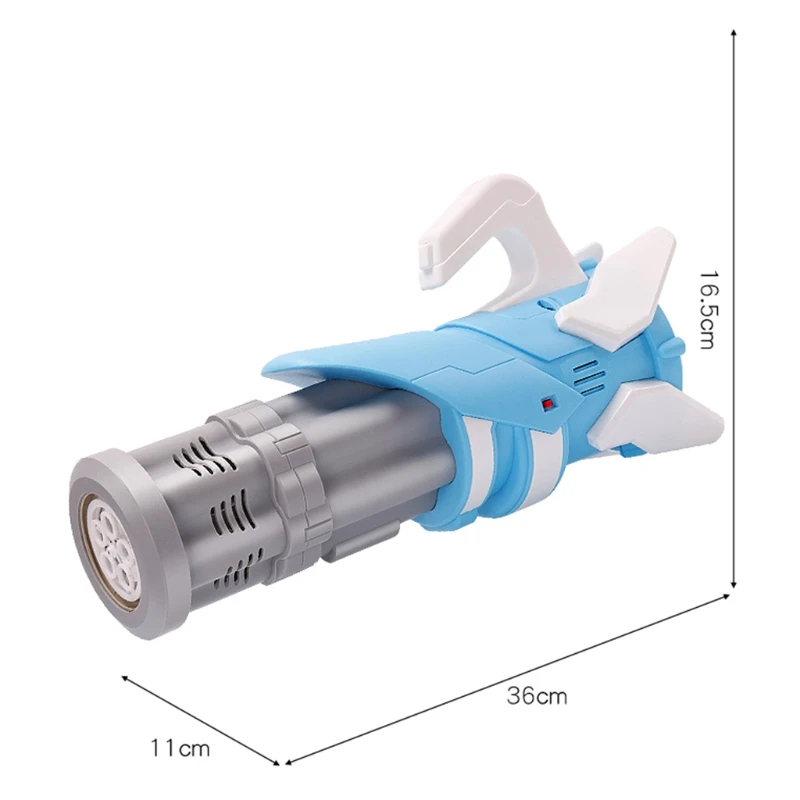 

5-Hole Gatling Bubble Simulation Sound Toy Bubble Blowing Maker with Flashing Light Interactive Outdoor Kit Beach Toy