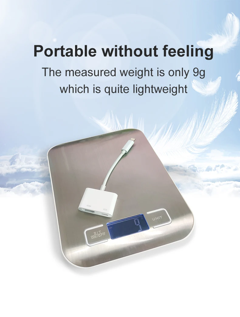 Новый переходник HDMI для iPhone iPad Apple Telefone Motel Para TV com o Mesmo Cabo de tel