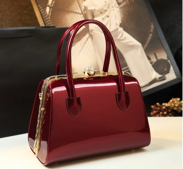 Сумка-тоут женская из лакированной кожи с верхней ручкой | Багаж и сумки