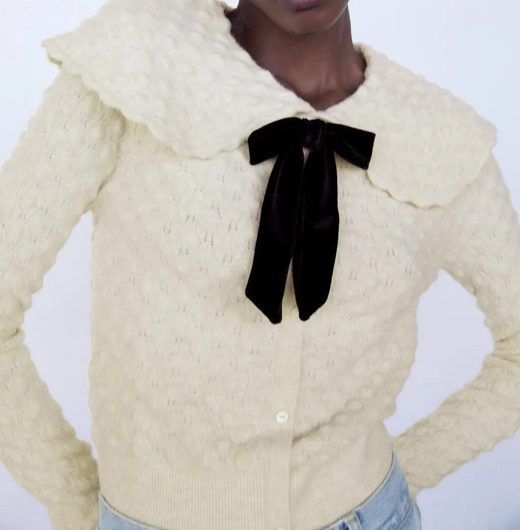 

Fall Women Sweater 2021 New Women's Doll Collar Sweater Coat