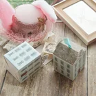 10 шт., синяя бумажная коробка с лентой в виде мыла, свечи, печенья, конфет, маленькая подарочная упаковка, Рождественские Свадебные сувениры, подарки, Декор