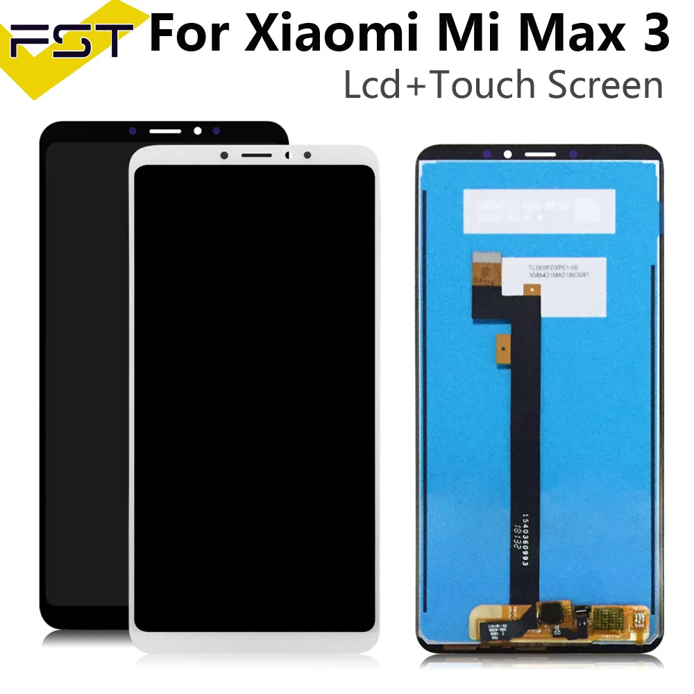 Черный/белый для Xiaomi Mi Max 3 ЖК-дисплей+ кодирующий преобразователь сенсорного экрана в сборе инструменты стеклянная панель сенсор для Xiaomi Mi Max3