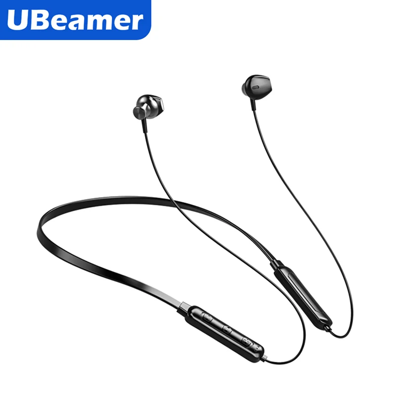 Беспроводная гарнитура Ubeamer Q7 Bluetooth 5 0 4D наушники подвесная шея 135 мАч большая
