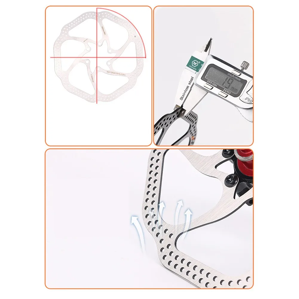 

Rotor Brake Disc Rotor Stainless Steel Disc Brake 180mm 6 Bolts Bicycle