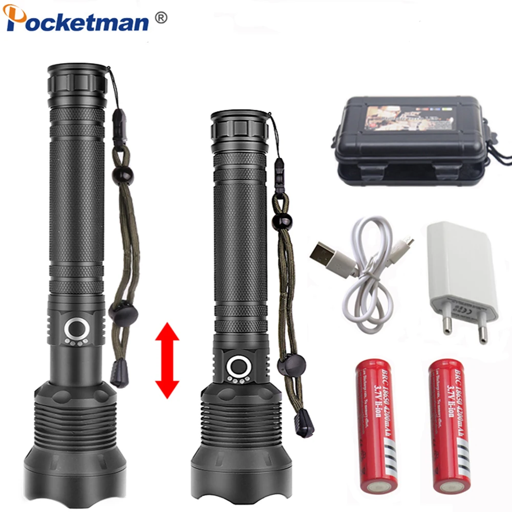 Новый светодиодный фонарик XHP70 XHP50 масштабируемый USB Перезаряжаемый тактический