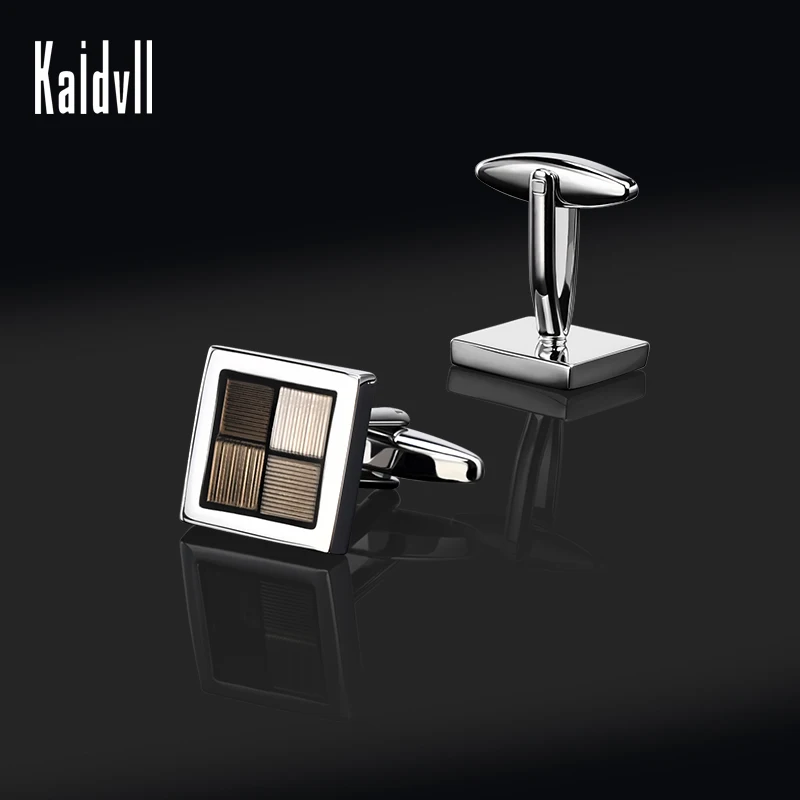 Kaidvll новинка запонки мужские Роскошные синие белые квадратные
