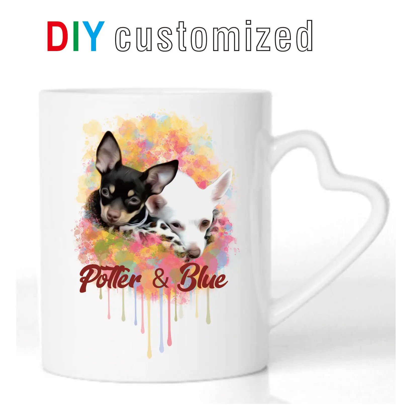 

DIY Customized 350ML 12oz Ceramic Mug Personalized Gift Coffee Milk Cup Creative Present Cute Print Picture Photo LOGO Text