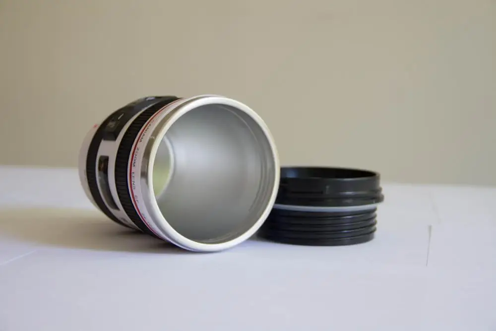 

Camera tumbler stainless steel SLR Camera Coffee Lens Mug 1:1 scale caniam coffee mug creative gift