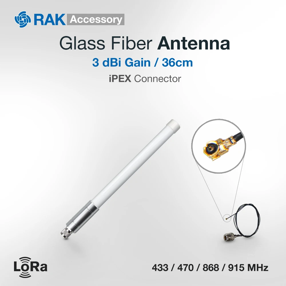 KR920MHZ-IPEX Стекло волокна антенна 6dbm LoRa шлюз антенна RAK831 соединительный кабель с галстуком-бабочкой, мужской/женский разъем 433/470/868/915 МГц - Цвет: KR920MHZ-IPEX