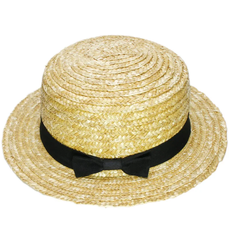 Соломенная шляпа LUCKYLIANJI для мужчин и женщин Пляжная Панама с лентой плоским