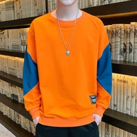 japanese streetwear pullover tops men clothing harajuku crewneck sweatshirt fashion hoodie men patchwork autumn shirt plus size
