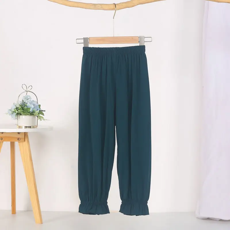 

Girls summer pants Children's summer baby Loose and thin anti-mosquito bloomers wide-leg trousers P4601