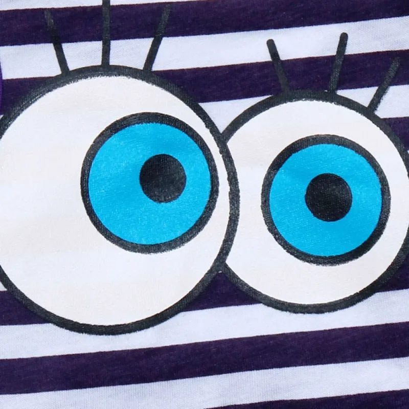 Кошачий котенок с большим глазом в полоску одежда милый щенок кошка футболка