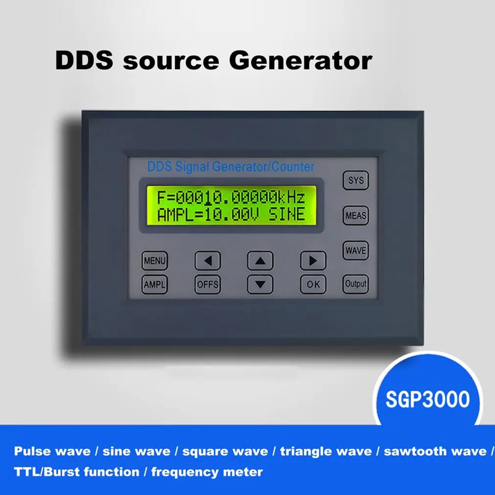 

SGP3015DDS Function Signal Generator With Adapter US Plug High Signal Stability Powerful Sweep Function
