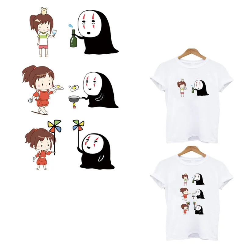 

anime stripes thermo stickers on clothes application of one heat-sensitive patch iron on transfers for clothing flower applique