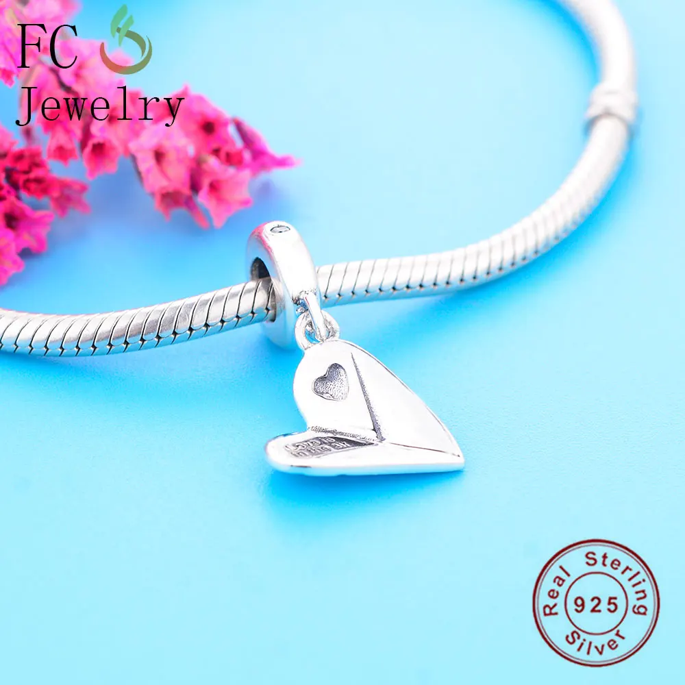 FC Jewelry Fit Original Brand Charm Bracelet 925 Sterling Silver Letter Paper Plane Engrave Love Air Bead Dangle Made Berloque | Украшения