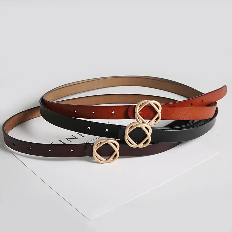 

Leather Belt Women Waist Luxury Belts for Jeans Dresses Womanstudded Rose Buckle Girls Ladies Fashion Decorative Jeans