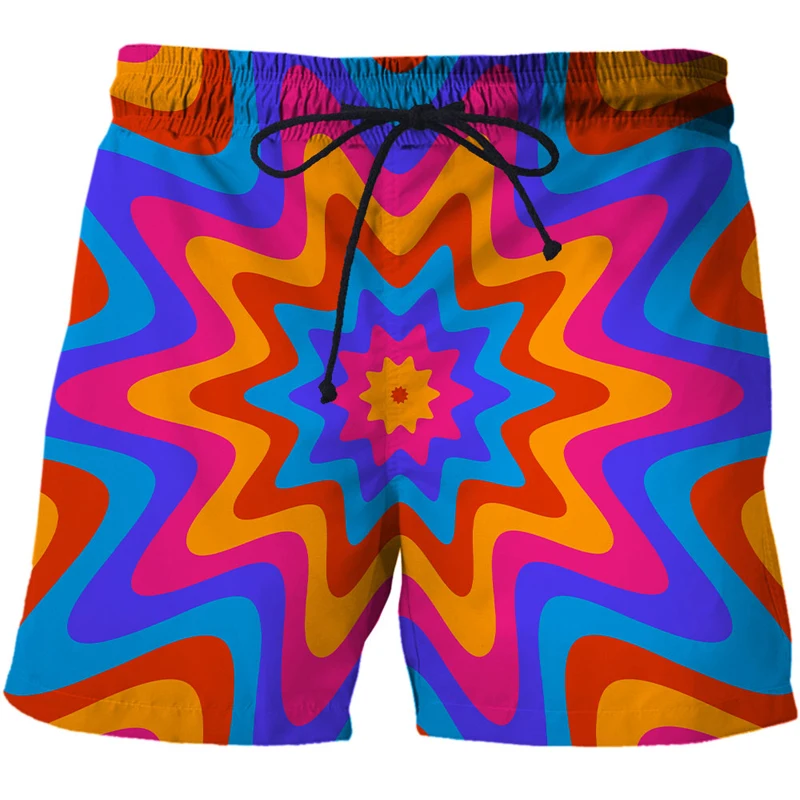 Dazzle color Printed Men Short 3d Print Men's Beach Shorts Casual Boardshorts Summer Swimming Shorts/trunks Obesity Streetwear