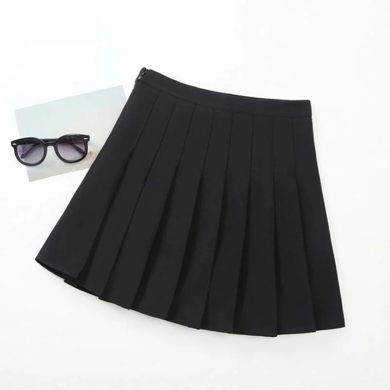 black kids skirt Юбка в британском стиле для школьниц; детская плиссированная юбка; одежда для маленьких детей; одежда для подростков - Цвет: black kids skirt