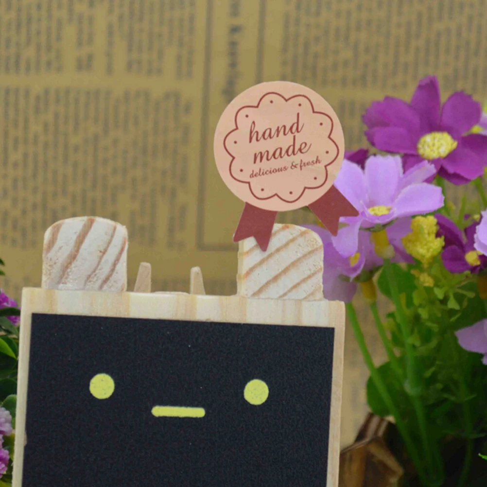 Высокое качество 30 шт./лот ручная работа розовая форма медали печатная наклейка