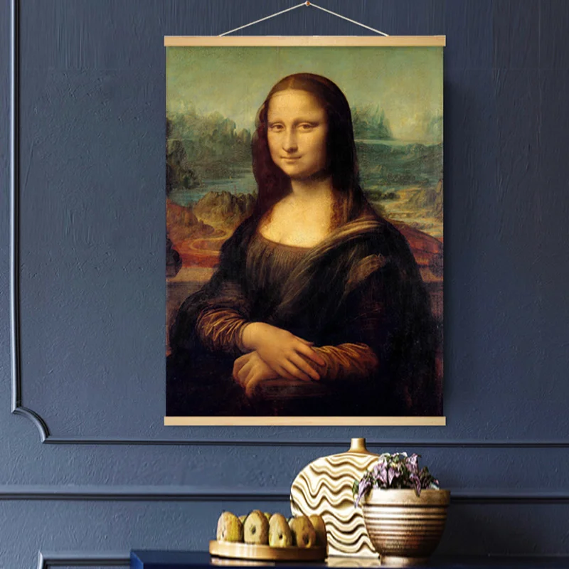 

Leonardo da Vinci Mona Lisa's smile oil painting spray painting decorative painting living room bedroom hanging painting