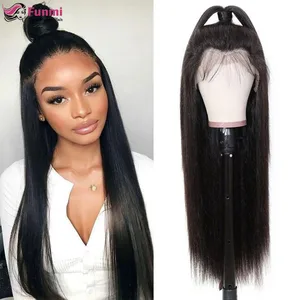 Straight Human Hair Wigs For Black Women 13x6 Transparent Lace Front Wig Brazilian Remy Hair 4x4 Lac